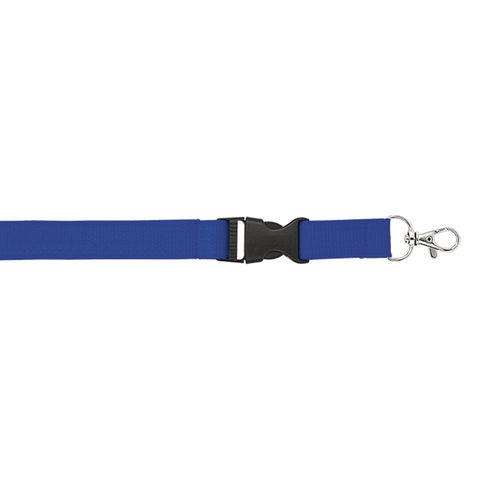 Woven Lanyard With Plastic Buckle Blue / STD / Regular - Lanyards