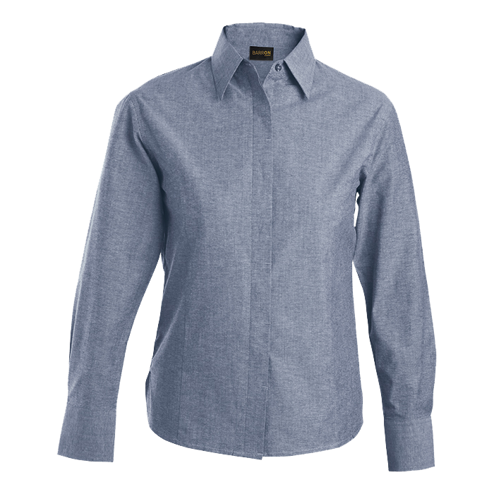 Ladies Oxford Blouse Long Sleeve