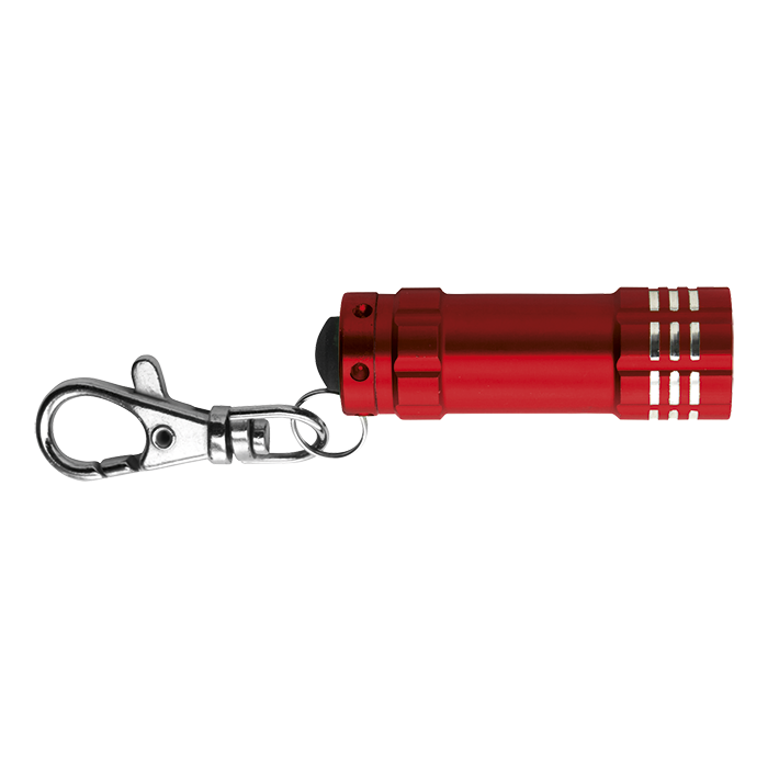 BK4861 - Metal Pocket Torch with LED Lights Red / STD / Regular - Keychains