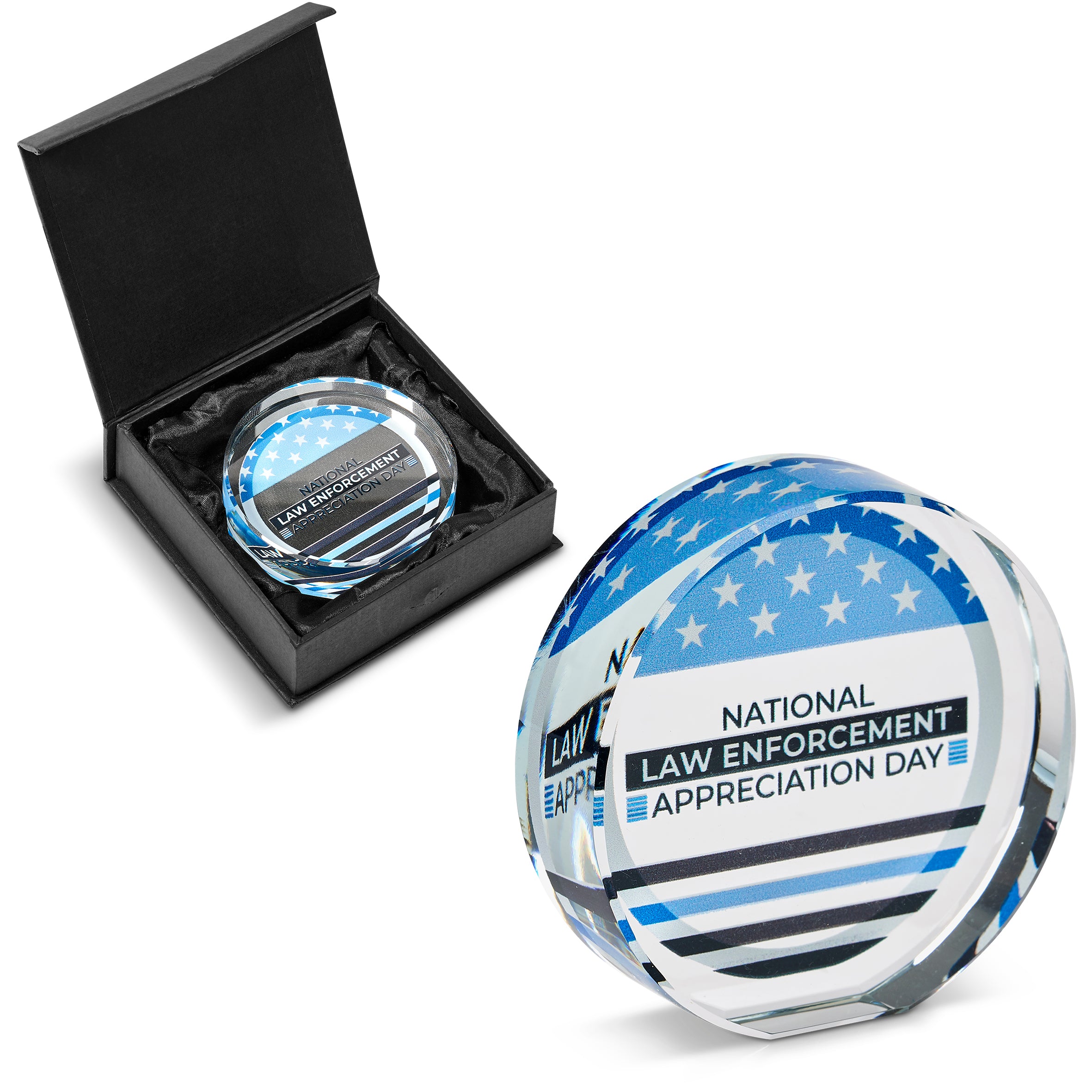 Mini Round Optical Glass Award Trophy