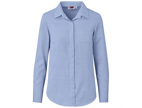 Ladies Long Sleeve Wallstreet Shirt - Blue