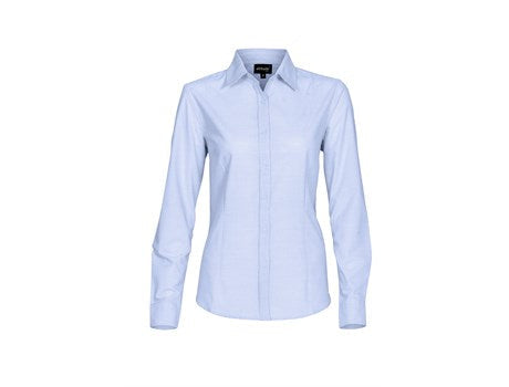 Ladies Long Sleeve Earl Shirt - Sky Blue Only-