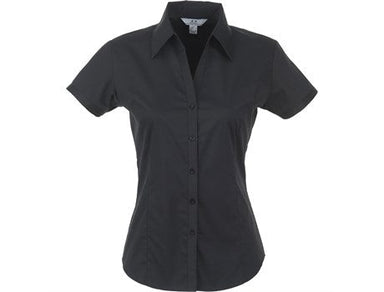 Ladies Short Sleeve Metro Shirt - Black Only-