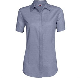 Ladies Short Sleeve Wallstreet Shirt - Blue Only-