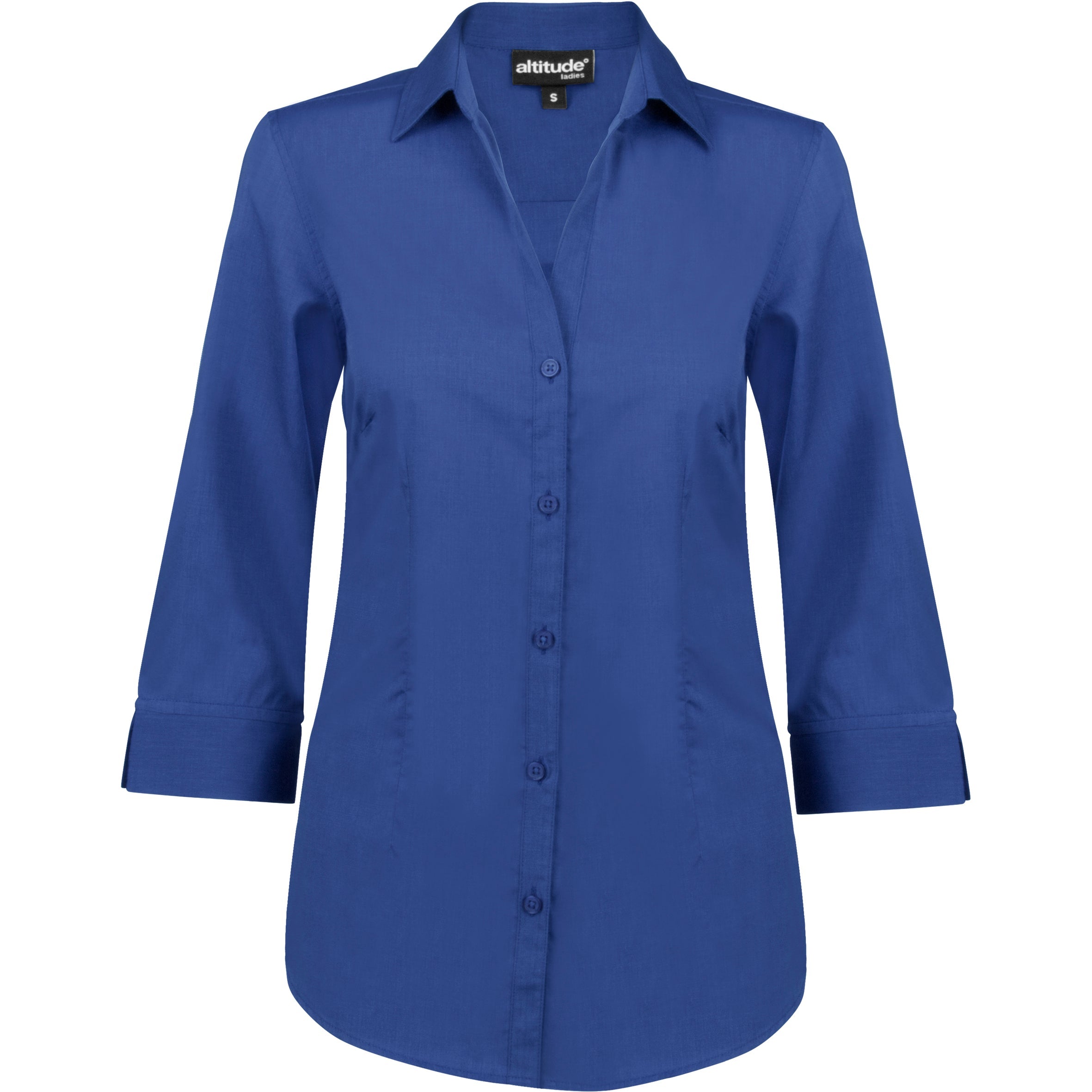 Ladies ¾ Sleeve Viscount Shirt - Royal Blue Only-