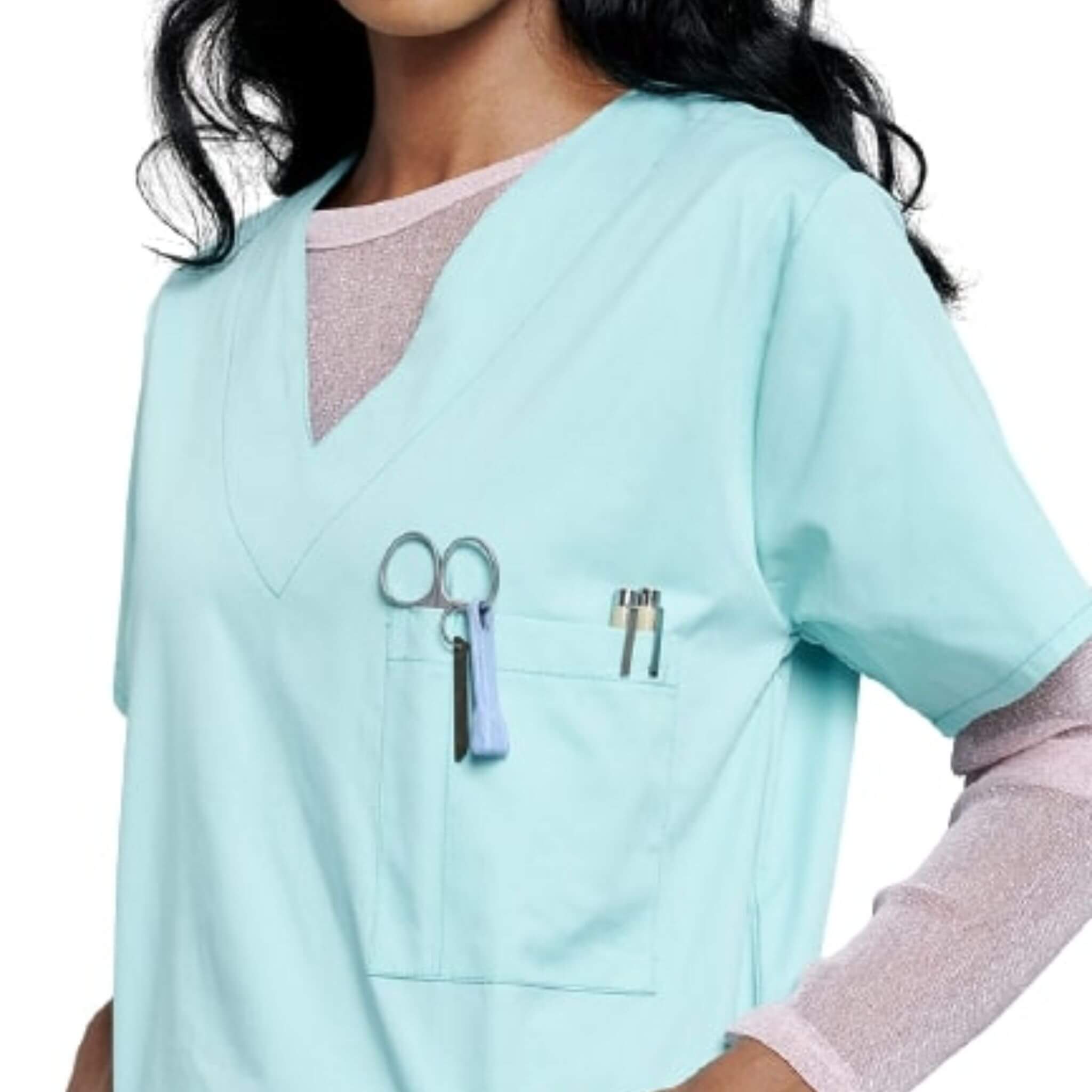 Mint Light Scrub Top