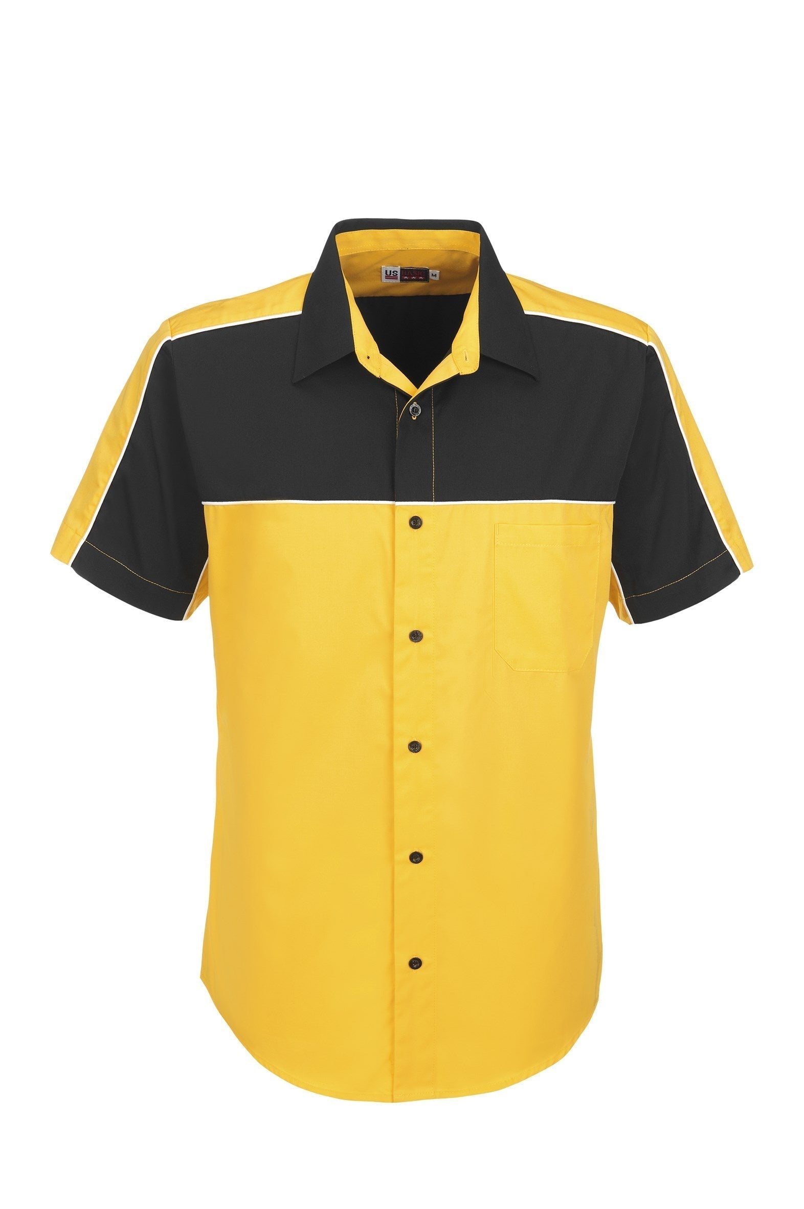 Mens Daytona Pitt Shirt - Orange Only-L-Yellow-Y