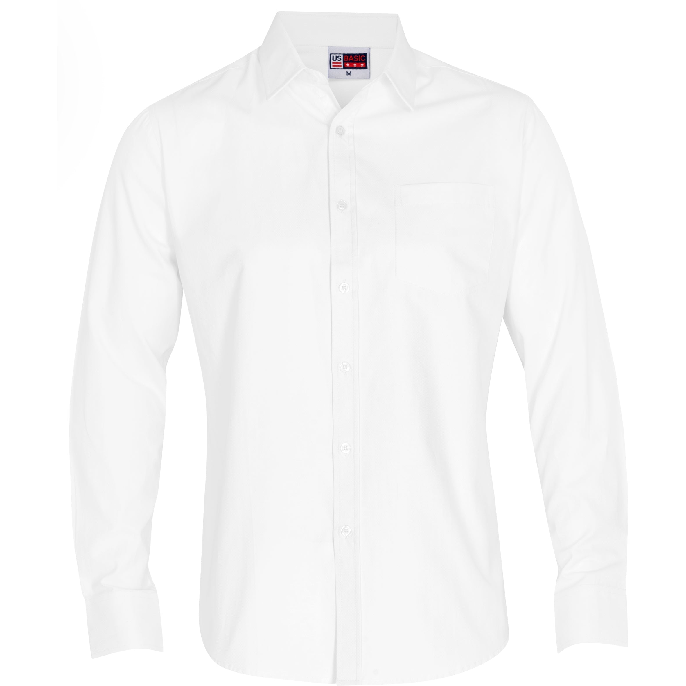 Mens Long Sleeve Carolina Shirt-L-White-W