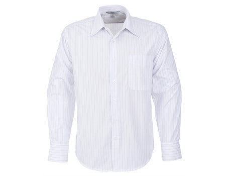 Mens Long Sleeve Manhattan Striped Shirt - Light Blue Only-