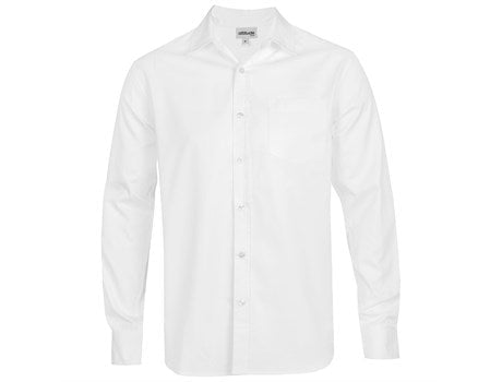 Mens Long Sleeve Seattle Twill Shirt - White Only-