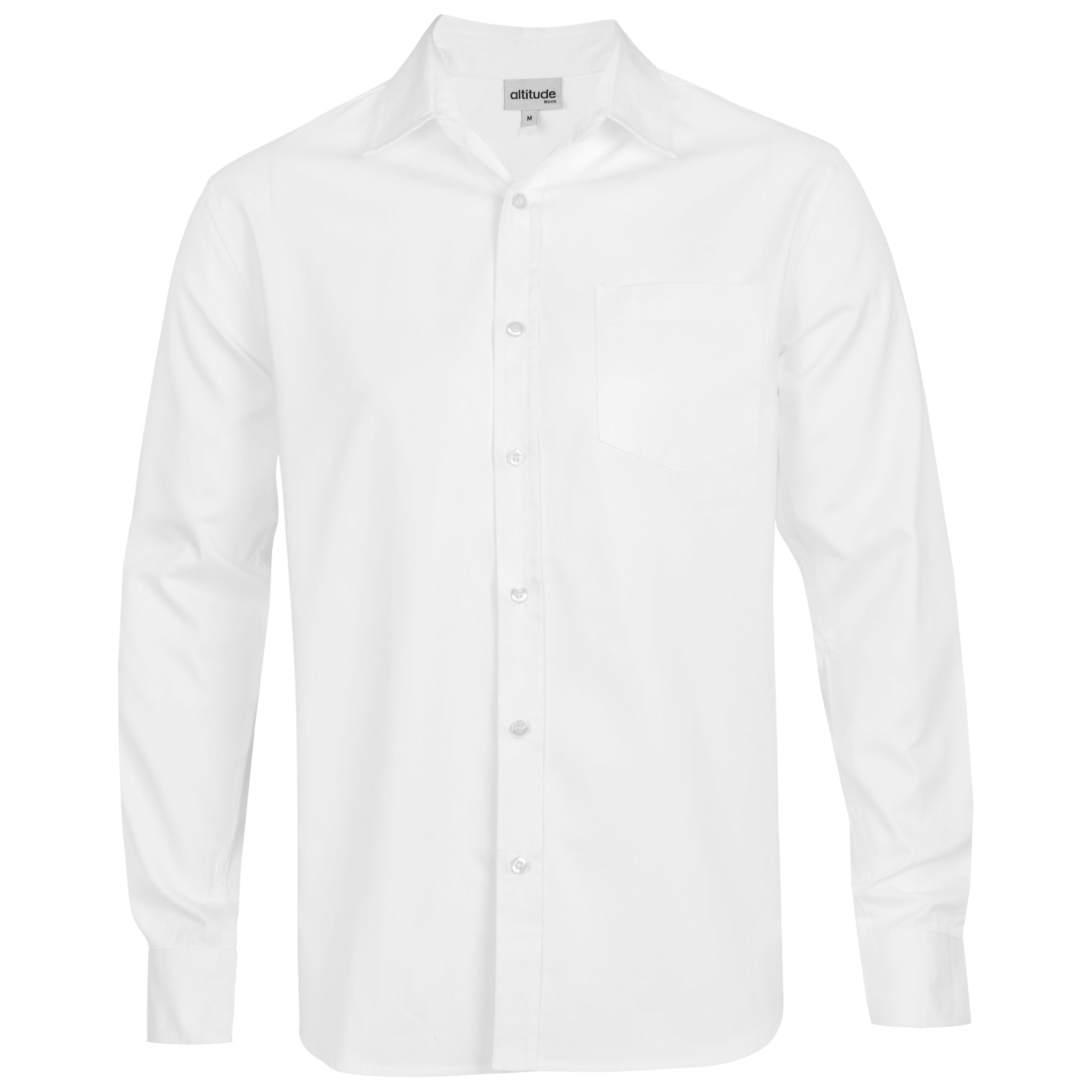 Mens Long Sleeve Seattle Twill Shirt - White Only-