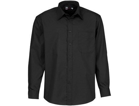 Mens Long Sleeve Washington Shirt - Black Only-