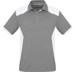 Mens Rival Golf Shirt - Grey Orange Only-