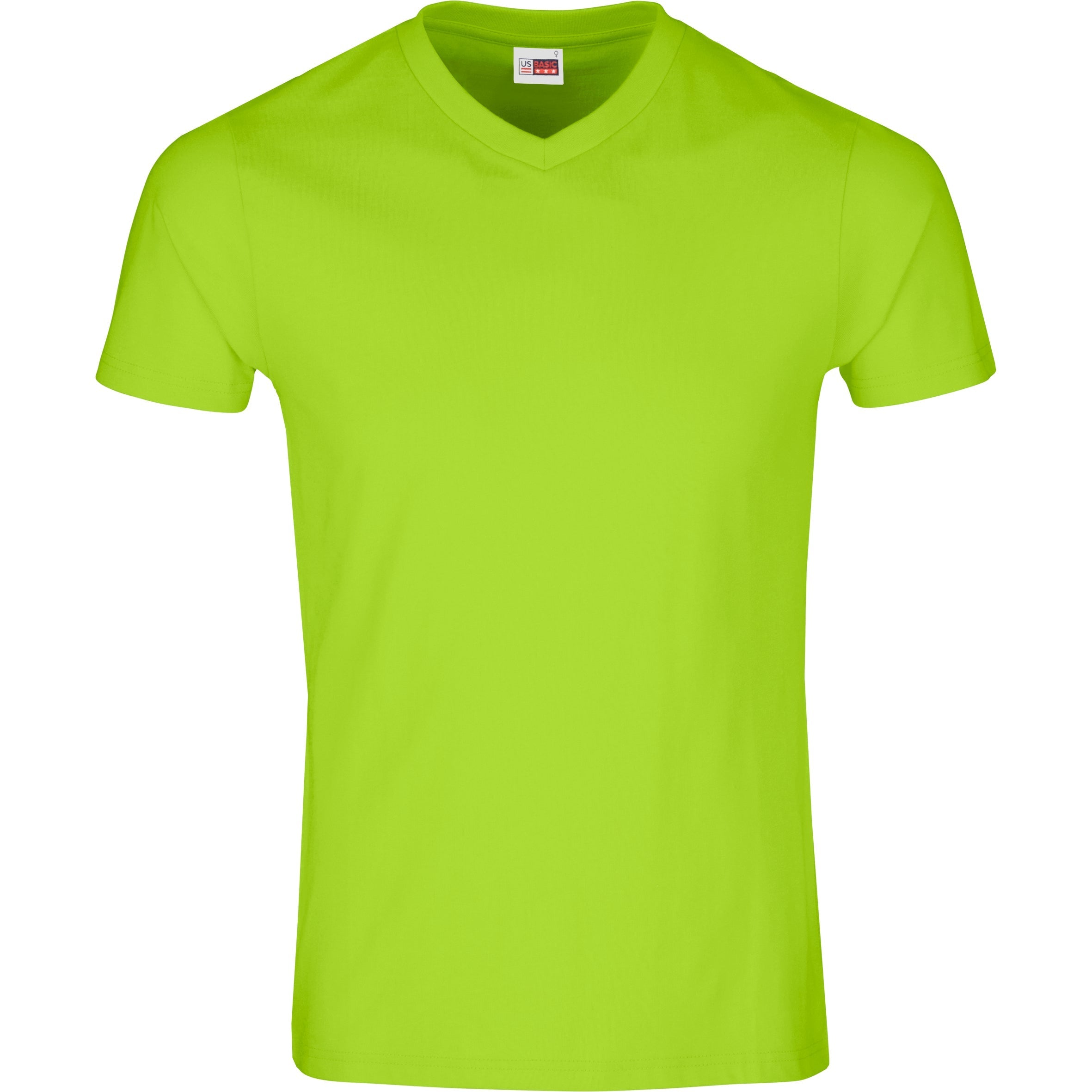 Mens Super Club 165 V-Neck T-Shirt-L-Lime-L