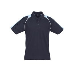 Mens Triton Golf Shirt - Black Teal Only-Shirts & Tops