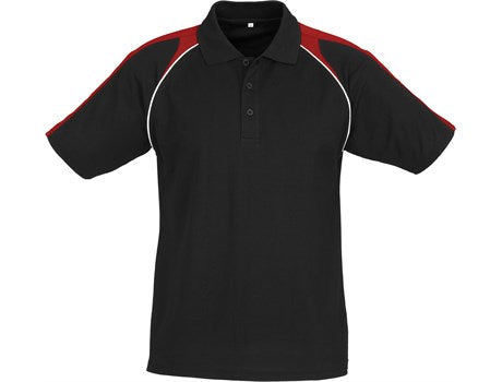 Mens Triton Golf Shirt - Black Teal Only-Shirts & Tops