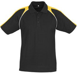 Mens Triton Golf Shirt - Black Teal Only-Shirts & Tops