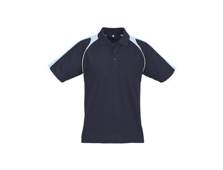 Mens Triton Golf Shirt - Black Teal Only-Shirts & Tops