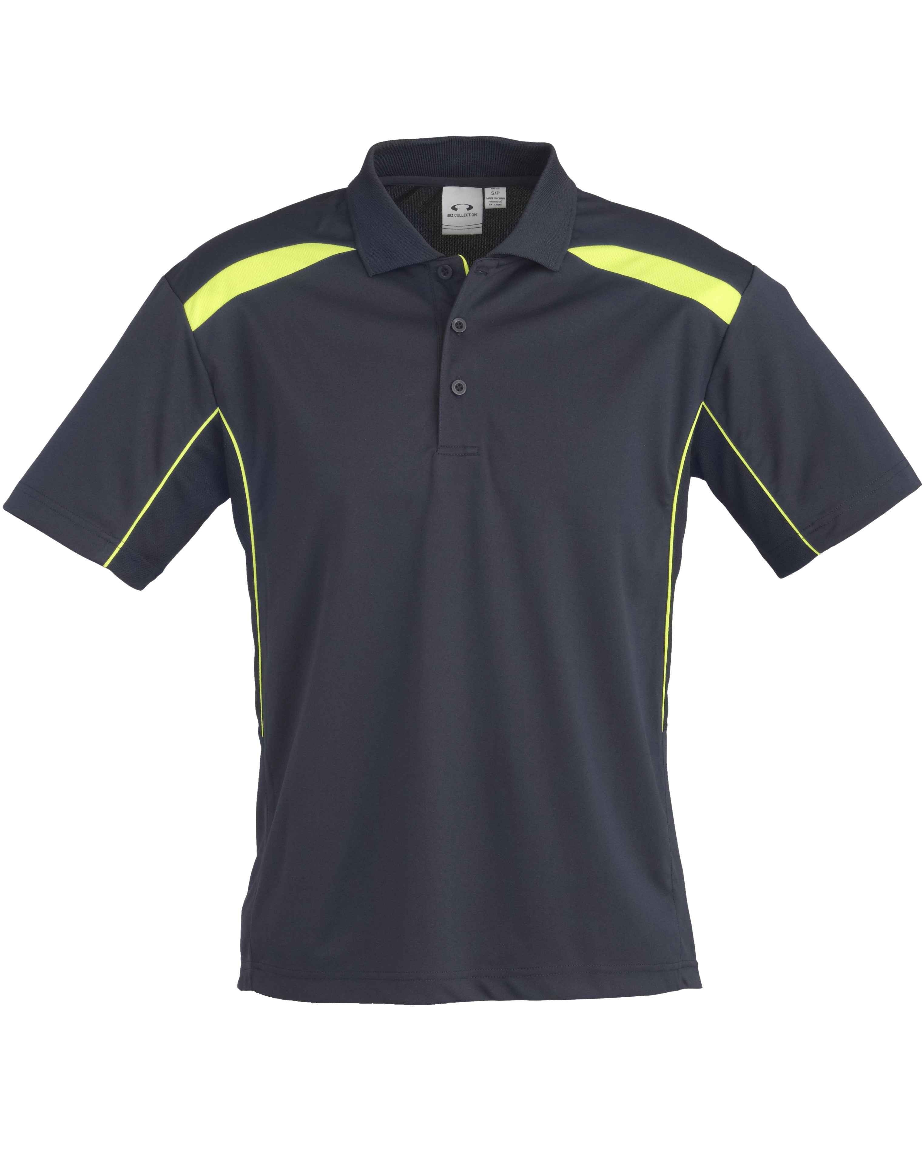 Mens United Golf Shirt - Navy Lime Only-